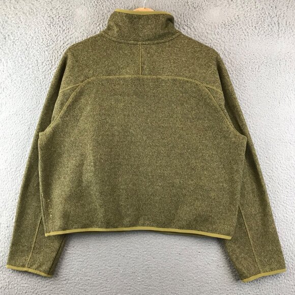 Athleta Full Zip Jacket Stand Up Collar Olive Green Women's Size L - Picture 2 of 13